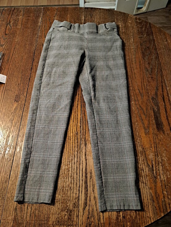 89th & Madison Pants - Large 89th & Madison Elastic Waist Grey Black White Pull On Ankle Cropped Pants
